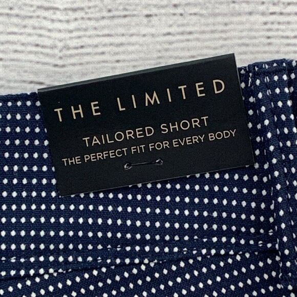 The Limited Shorts sz 6 Navy Polka Dots Tailored Inseam 4.5" New NWT - Picture 7 of 10
